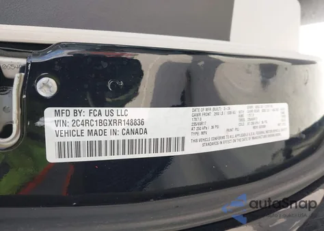 2024 Chrysler Pacifica Touring L z USA, uszkodzony, nr VIN 2C4RC1BGXRR148836